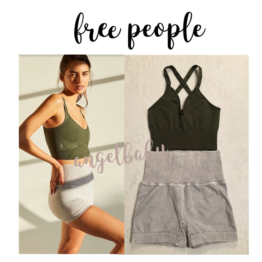 Free People Good Karma Running Shorts And Good Karma Crop Top!